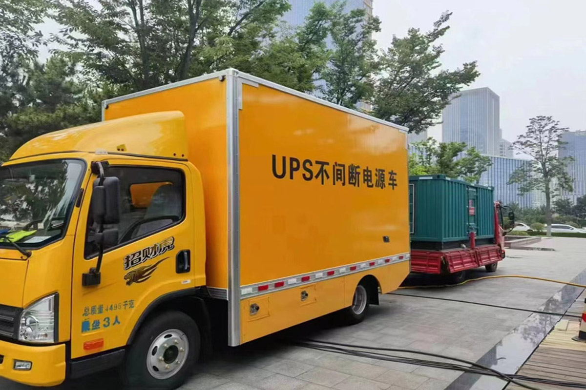 莱城发电机租赁施工现场