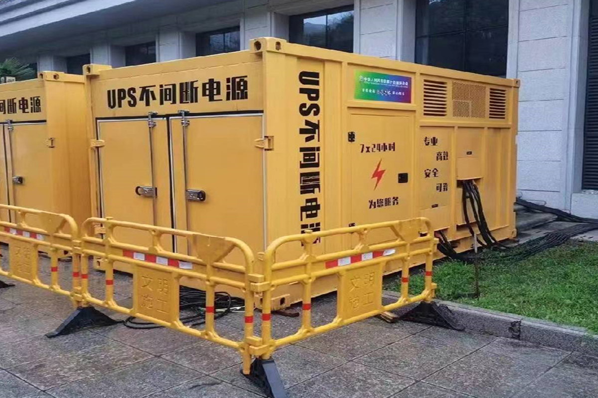 莱城发电机租赁施工现场