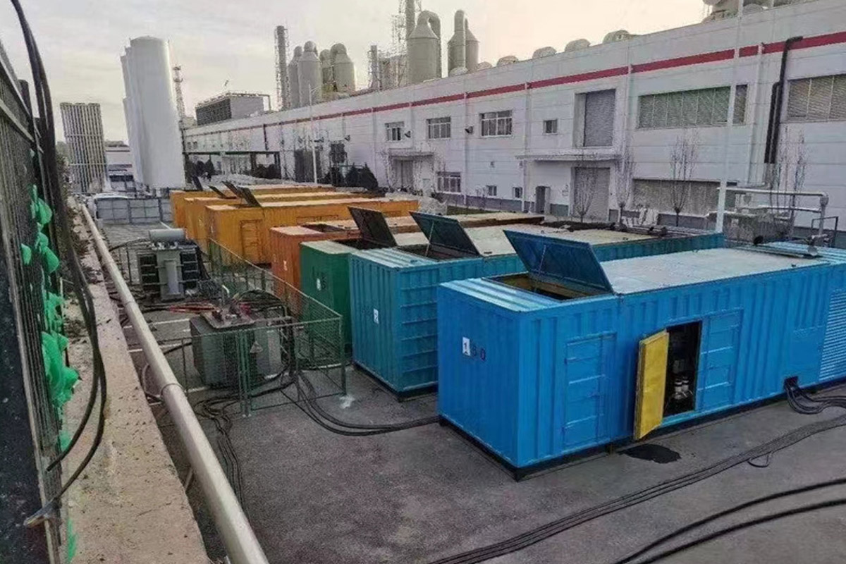 莱城发电机租赁施工现场